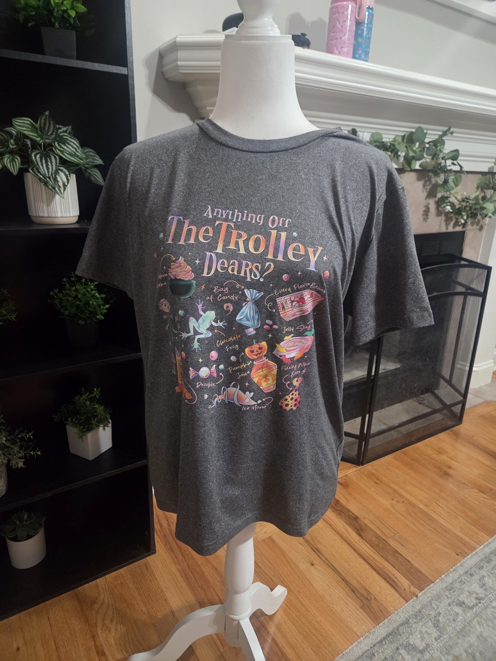 Anything Off The Trolley, Dears? Graphic Holiday T-Shirt - Charcoal